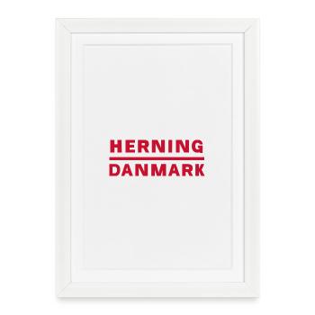 Herning Danemark Style local - Affiche encadrée (27 × 37 cm) - blanc - Devant