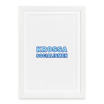 Écraser le socialisme Texte néon - Affiche encadrée (27 × 37 cm) - blanc - Devant