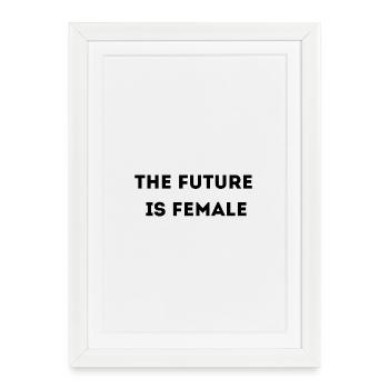 Female future - Gerahmtes Poster (27 × 37 cm) - Weiß - Vorne
