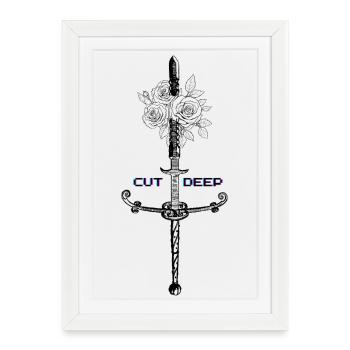 Cyber Rose - Framed poster (27 × 37 cm) - white - Front