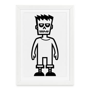 Zombie - Framed poster (27 × 37 cm) - white - Front