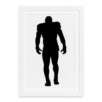 Football - Framed poster (27 × 37 cm) - white - Front