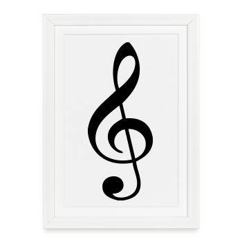 Clef - Framed poster (27 × 37 cm) - white - Front
