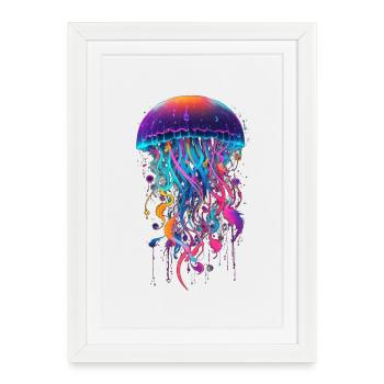 Méduse - Affiche encadrée (27 × 37 cm) - blanc - Devant