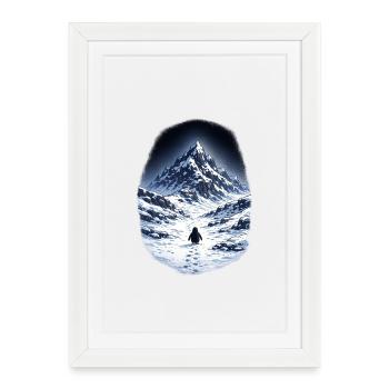 Mais pourquoi Penguin - Affiche encadrée (27 × 37 cm) - blanc - Devant
