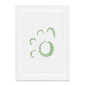 Green Sun Ring Abstract - Framed poster (27 × 37 cm) - white - Front