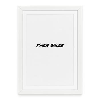I am balek - Framed poster (27 × 37 cm) - white - Front