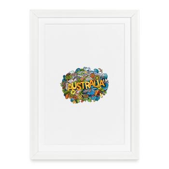 Australie - Affiche encadrée (27 × 37 cm) - blanc - Devant