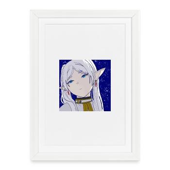 Freeze Self Drawn, Anime Freeze Portrait - Framed poster (27 × 37 cm) - white - Front