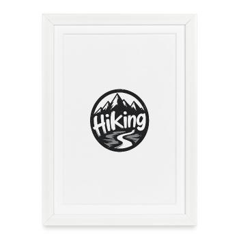 Adventurous mountain hiker eye-catcher - Framed poster (27 × 37 cm) - white - Front