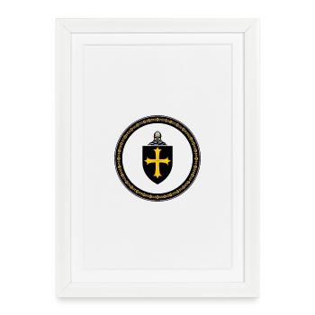 Historical knight coats of arms with cross motif - Framed poster (27 × 37 cm) - white - Front