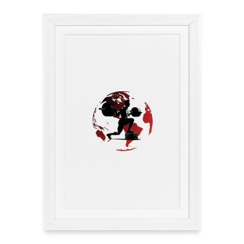 Musculation sur le toit du monde - Affiche encadrée (27 × 37 cm) - blanc - Devant