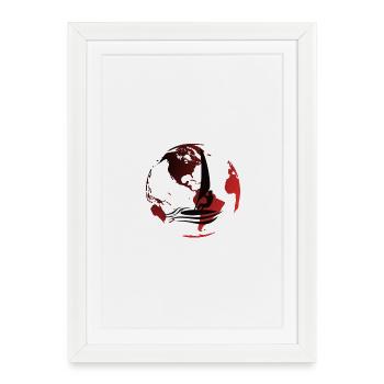 Globe Windsurf - Framed poster (27 × 37 cm) - white - Front