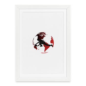 Urban Globe Curling - Framed poster (27 × 37 cm) - white - Front