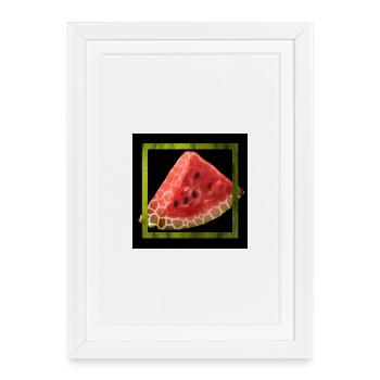 Abstract Watermelon - Framed poster (27 × 37 cm) - white - Front