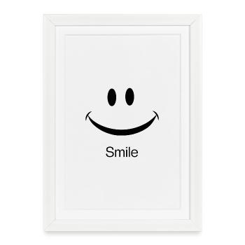 Minimalist pair of eyes - Framed poster (27 × 37 cm) - white - Front