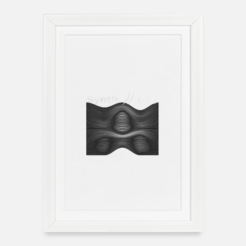 Synth waves Synthesizer - Framed poster (27 × 37 cm) - white