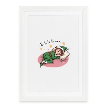 Dreamy Elf Christmas Break Sweetness - Framed poster (27 × 37 cm) - white - Front