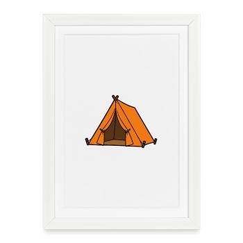 Orange Tent Adventures - Framed poster (27 × 37 cm) - white - Front