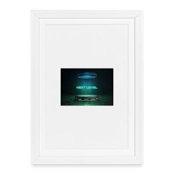 Next Level Neon Portal - Gerahmtes Poster (27 × 37 cm) - Weiß - Vorne