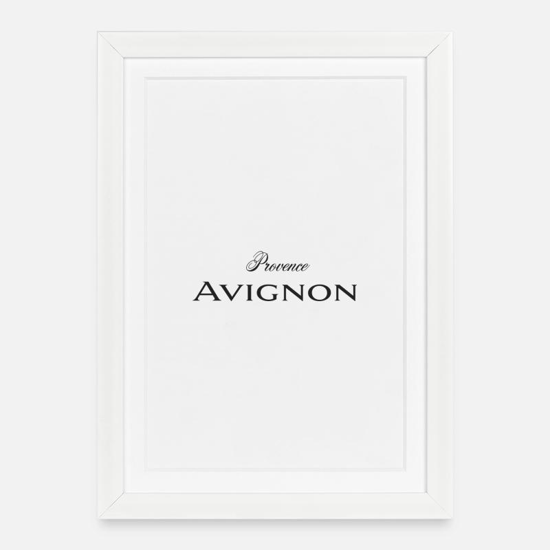 Avignon - Affiche encadrée (27 × 37 cm) - blanc