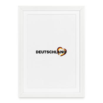 Germany – Heart in Black Red Gold - Framed poster (27 × 37 cm) - white - Front