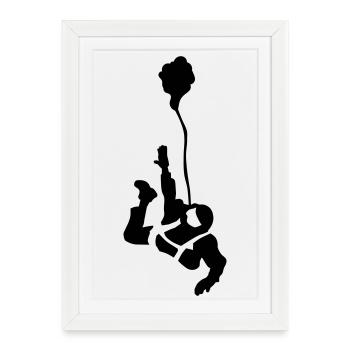 fallschirm_3 - Affiche encadrée (27 × 37 cm) - blanc - Devant
