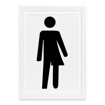 Transgender Toilet Sign - Framed poster (27 × 37 cm) - white - Front