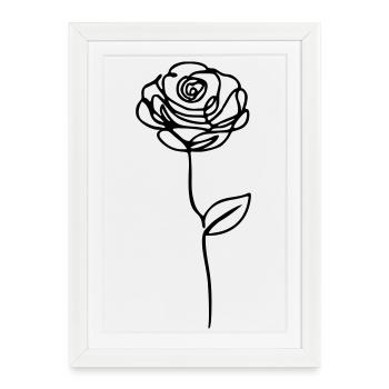 rose - Framed poster (27 × 37 cm) - white - Front