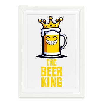 The Beer King - Framed poster (27 × 37 cm) - white - Front
