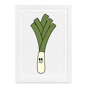 Leek - Framed poster (27 × 37 cm) - white - Front