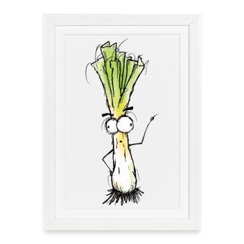 Leek - Framed poster (27 × 37 cm) - white - Front