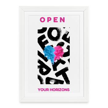 Open your Horizon - Framed poster (27 × 37 cm) - white - Front