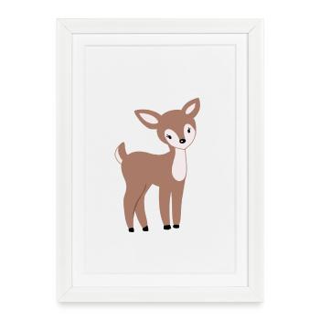 Doux faon Bambi - Affiche encadrée (27 × 37 cm) - blanc - Devant