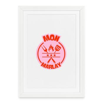 Conception de grille de cuisson pour maman Marlay - Affiche encadrée (27 × 37 cm) - blanc - Devant