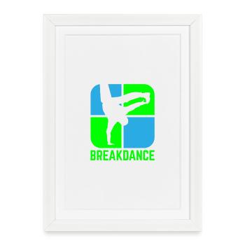 Breakdance B-Boy Streetdance Design Hip Hop Dance - Framed poster (27 × 37 cm) - white - Front