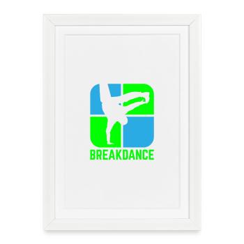 Breakdancing - Framed poster (27 × 37 cm) - white - Front