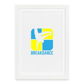 Breakdancing - Framed poster (27 × 37 cm) - white - Front