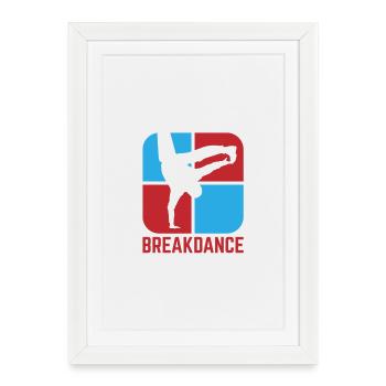 Breakdancing - Framed poster (27 × 37 cm) - white - Front