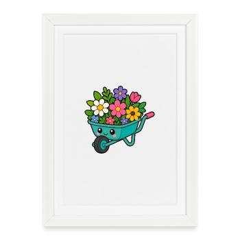 Spring float full of blossoms - Framed poster (27 × 37 cm) - white - Front