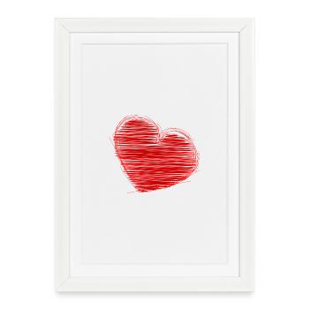 COUPLE. JUST MARRIED. Bachelorette party. VALENTINE'S DAY. LOVE. - Framed poster (27 × 37 cm) - white - Front