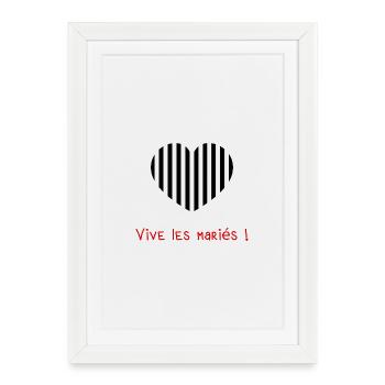 MARIEE. FUTURE MARIEE. EVJF. TEAM. TEAM MARIEE - Affiche encadrée (27 × 37 cm) - blanc - Devant