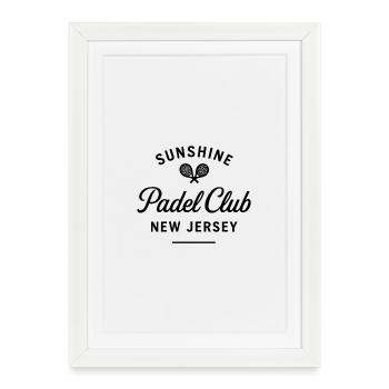 Sunshine Padel Club New Jersey - Affiche encadrée (27 × 37 cm) - blanc - Devant