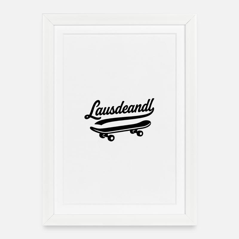 Lausdeandl - Gerahmtes Poster (27 × 37 cm) - Weiß