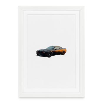 US Car - Framed poster (27 × 37 cm) - white - Front