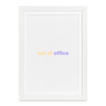 Out of Office - Framed poster (27 × 37 cm) - white - Front