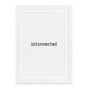 introverted - Framed poster (27 × 37 cm) - white - Front