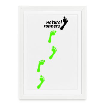 barfuß laufen - natural runners step by step 2023 - Gerahmtes Poster (27 × 37 cm) - Weiß - Vorne