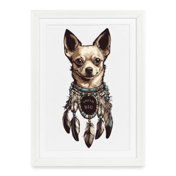 Chihuahua Dream Catcher - Framed poster (27 × 37 cm) - white - Front