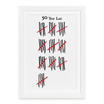 Abstract Red and Black Line Art - Framed poster (27 × 37 cm) - white - Front